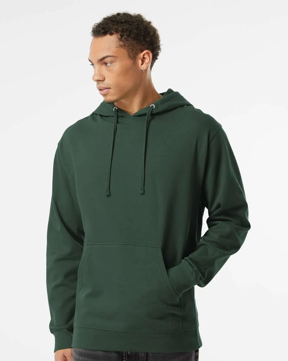 Independent Trading Co. SS4500 Midweight Hoodie in Alpine Green, front