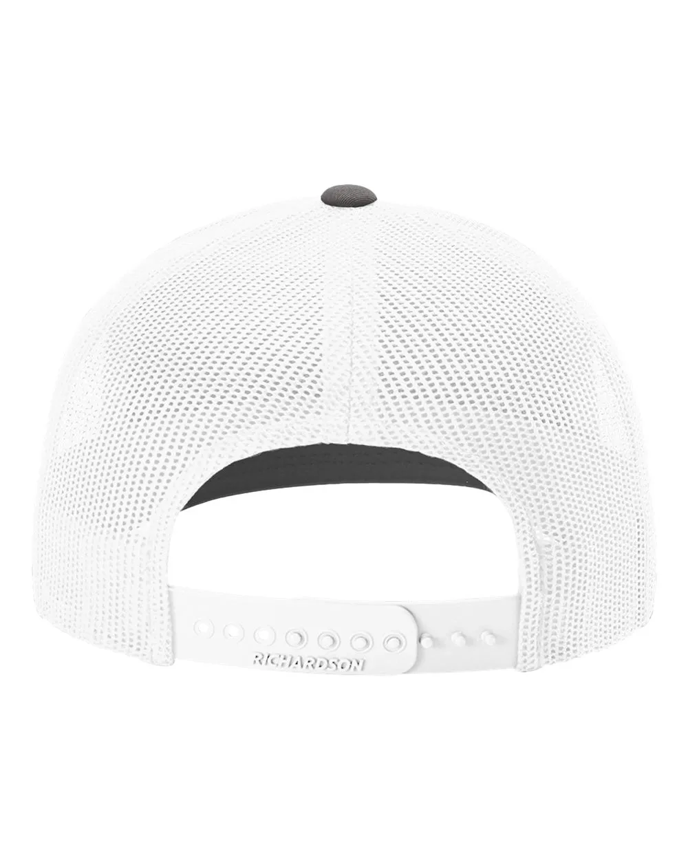Richardson 112 Trucker Cap in Charcoal/White, back