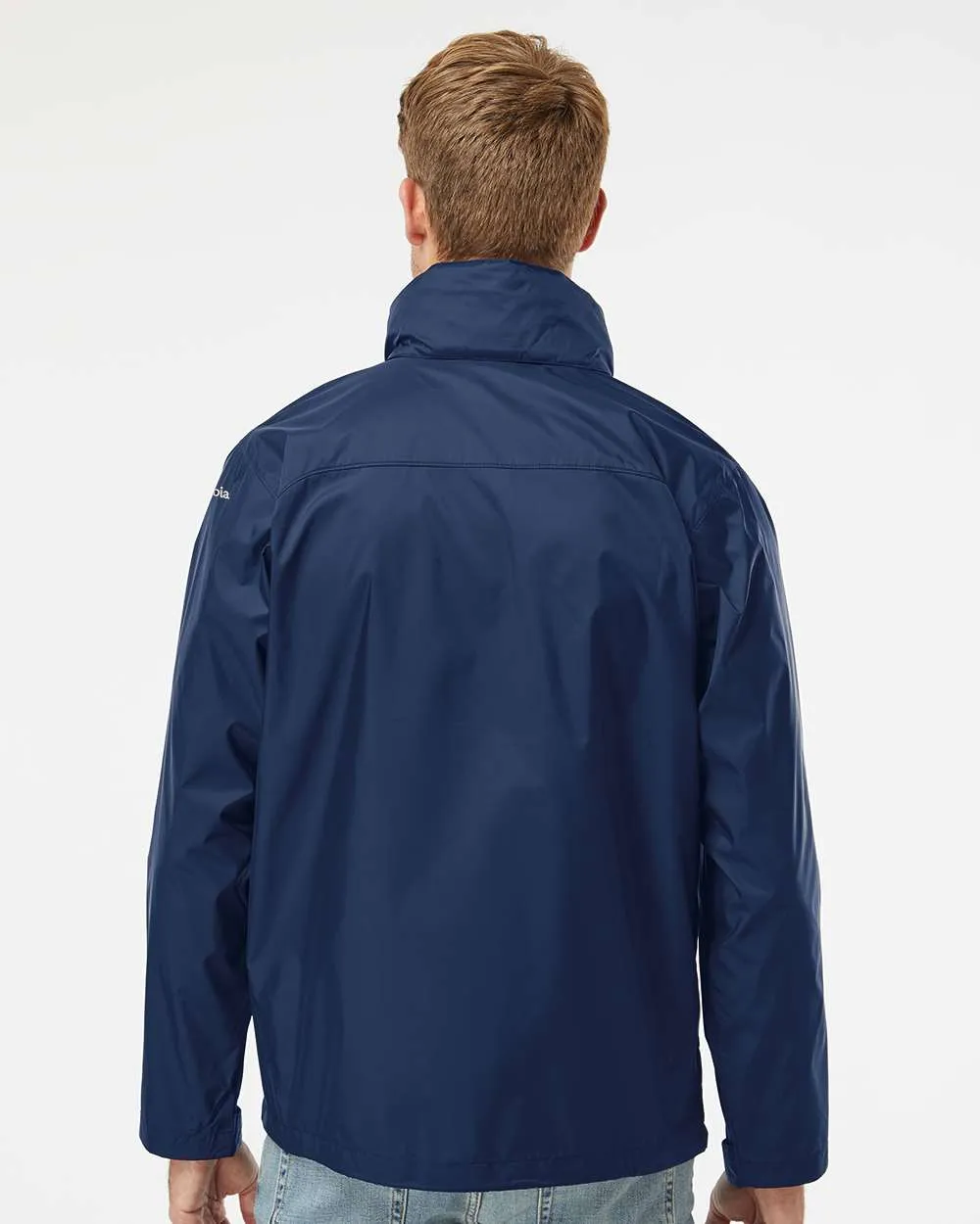Columbia 212476 Glennaker Lake II Rain Jacket in Collegiate Navy, back