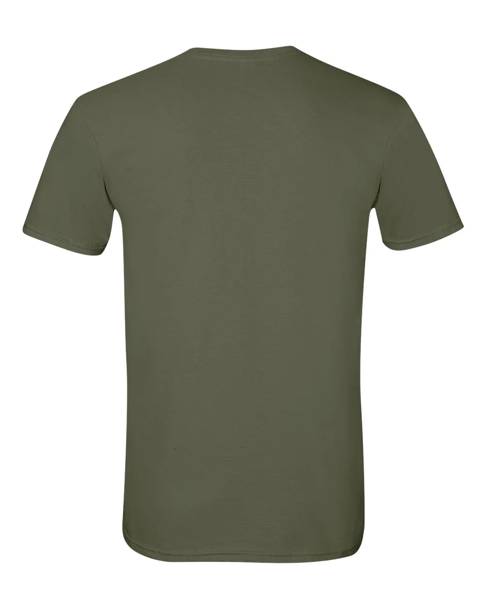 Gildan 64000 Softstyle T-Shirt in Military Green, back